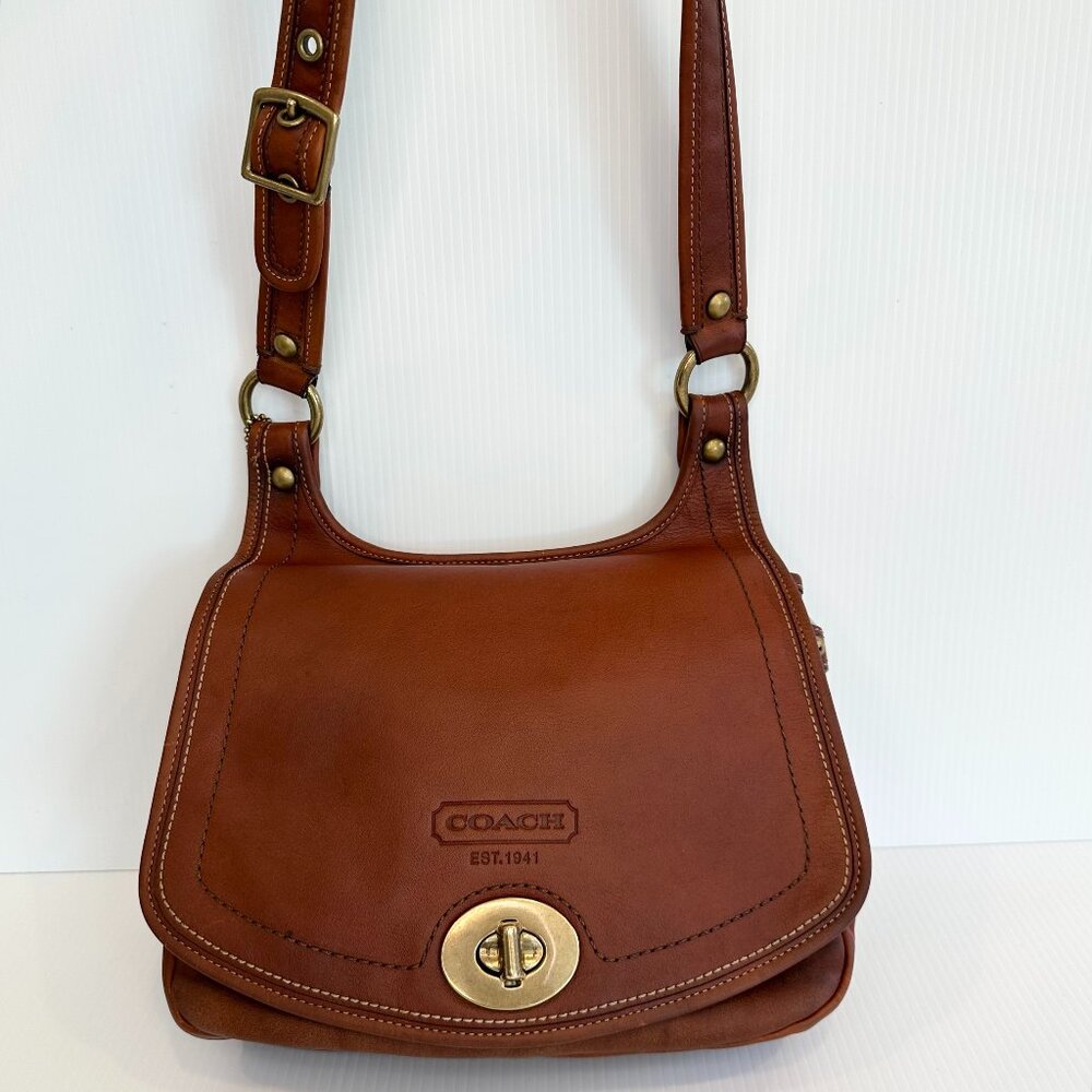 COACH 65th Anniversary Crescent Hippie Crossbody Whiskey Leather RARE - Picture 16 of 16